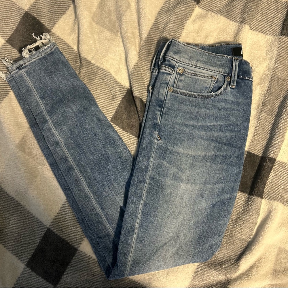 Express Classic Mid Rise Blue Denim Jeans